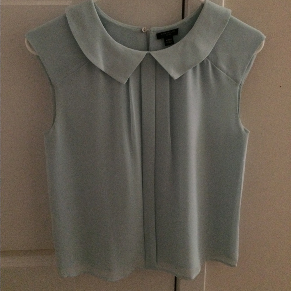 Ann Taylor Peter Pan blouse XXSP ice blue